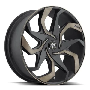 DUB Sleeper S125 Machined Black Custom Wheel Rims